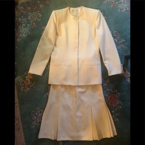 Two-Piece Ivory Wool Suit